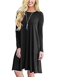 PCEAIIH Vestido sin mangas para mujer Vestidos de manga larga suelta informal con bolsillos