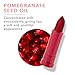 100% PURE Pomegranate Oil Anti-Aging Lipstick Long Lasting, Vibrant Makeup - Moisturizing Cocoa Butter Satin Finish - Vegan Fruit Pigmented Poppy Color (Bright Blood Red) - 0.15 oz