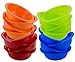 DecorRack Set of 16 Cereal Bowls, Soup Bowl for Salad, Fruit, Dessert, Snack, Small Serving and Mixing Bowls, - BPA Free - Plastic, Shatter Proof and Unbreakable, Assorted Colors, 28 oz (Set of 16)