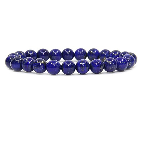 Handmade Gem Bracelet 7.5" Stretch Gemstone 8Mm Round Beads Crystals Quartz Unis