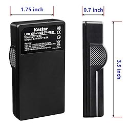 Kastar Battery (X2) & LCD Slim USB Charger for