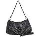 MG Collection Parkin Skull Studded Fringe Beads Purse, Black, One Size