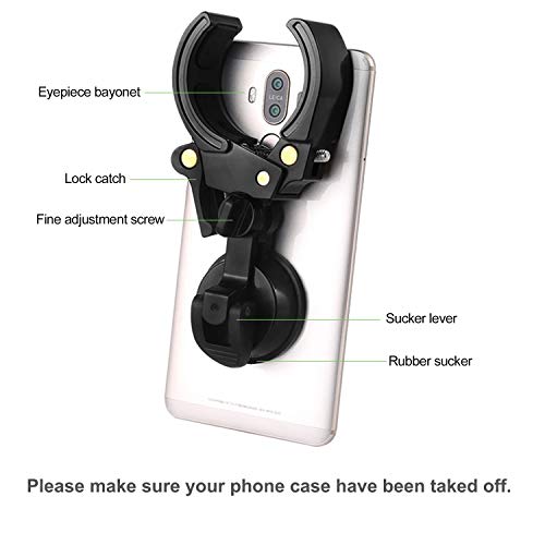 Eyeskey Universal Mobile Device Holder (Phone Adapter Mount) - Connect your binoculars monocular spotting scope microscope or astronomical telescope with smartphones tablets or computers, Iphone, Ipad - Thumbnail 2