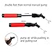 Dual Action Air Ball Pump with Needle for Basketball, Volleyball, Soccer, Football, and Sport Ball Inflation with 4 Additional Inflating Needles, Pressure Gauge and Storage Pouch, Best Gift for Boys