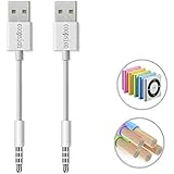 iPod Shuffle Cable, Coopsion 3.5mm Jack/Plug to USB USB Power Charger Sync Data Transfer Cable for iPod Shuffle 3rd 4th 5th MP3/MP4 (2 Pack)