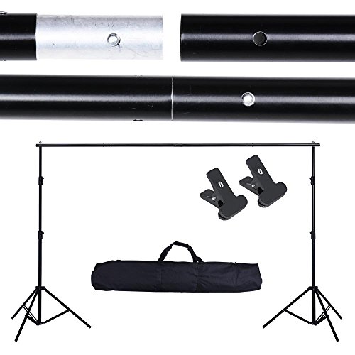 AW 10ft Adjustable Photography Background Support Stand Portable Photo Backdrop Crossbar Kit with Carrying Bag