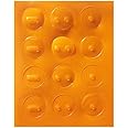 Low Vision Orange Locator Dots & Dashes - Raised Tactile Dots & Dashes Keyboard Location Stickers – 12 Pk, Transparent