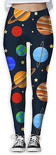 Universe Planets Womens Comfort Yoga Leggings Patterned Workout Leggings Jogger Pants For Gym Home Outdoor Size Medium!