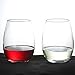 Bavel Stemless Wine Glasses,19oz,set of 4,Large Stemless Glass Holds Full Bottle of Wine.Red Wine & White Wine glasses sets for retirement,gifts,clear