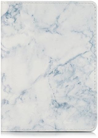 Ceslysun Leather Passport Cover Travel Document Secure Protection Wallet Bag For Men and Women (Marble)