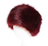 Soul Young Women's Winter Faux Fur Cossak Russian Style Hat(one size,Burgendy)