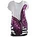 Women Summer Ice Silk Short Sleeve Loose Fit Butterfly Print Tunic T-shirts Tops