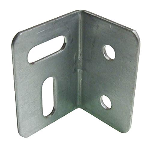 Stretcher Plates/Angled Worktop L Brackets Unfinished - Steel 27x25x38mm - 1.2mm Thick x20