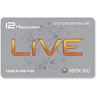 Xbox 360 Live 12 Month Gold Card plus 1 Month Bonus