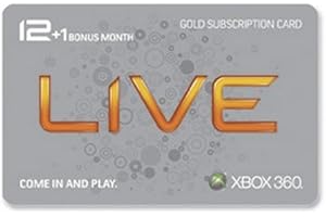 Xbox 360 Live 12 Month Gold Card plus 1 Month Bonus