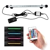 COVOART LED Aquarium Light, 15 inches Fish Tank Light RGB Color Underwater Light Submersible Crystal Glass Lights