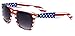 Classic American Patriot Flag Style Sunglasses USA (Gray Lens)