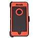 Heavy Duty Impact Rugged with Built-in Screen Protector Camouflage Protective Case Cover with Clip for Apple iPhone 7 Plus (Orange-Tree-Camo)