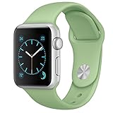 Apple Watch Band - FanTEK Soft Silicone Sport Style Replacement iWatch Strap for Apple Wrist Watch 42mm Models S/M Size (Mint)