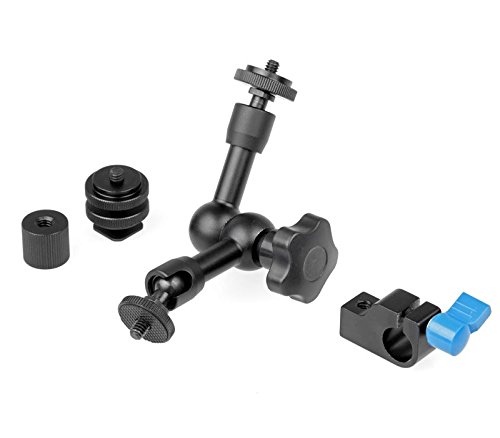 ayex Magic Arm 7 Inch + Angle Clamp Articulated Arm Set for DSLR Rig, Camera, Monitor, Video Light