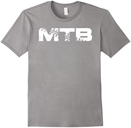 Mens MTB T-Shirt for Cycling, Downhill and Mountain Bike Fans XL Slate
