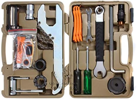 lundeng ICETOOLZ Mountain Bike Repair kit Set Crank Center Shaft Removal Tool 18 in one