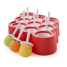 Zoku Mini Pop Molds, 9 Miniature Popsicle Molds With Sticks and Drip-guards, Easy-release BPA-free Silicone