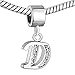 CharmsStory Letter Alphabet Beads D Initial Spacer Beads Simulated Birthstone Synthetic Crystal Charms For Bracelets