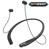 AVANTY Wireless Bluetooth Headphones Neckband V4.1 Headset Call Vibrate Alert Stereo Sport Earbuds w/Mic Sweatproof Earphones 12 Hours Play time for Gym Running Workout Android (Black)