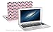 TopCase Chevron Series Gray Insert Pink Ultra Slim Light Weight Rubberized Hard Case Cover for Macbook Air 11