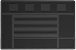 UEYGHEP Magnetic Barber Mat for Clippers,Station Barber Tool Organizer Mat for Salon Barber Shop Beauty Tool with 4 Slots