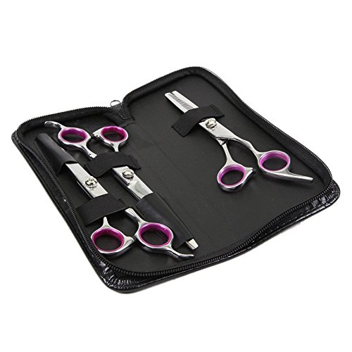 ColorPet-Curved-Scissor-Set-Perfect-For-Pet-Grooming-Durable-Stainless-Steel-Provided-With-Pouch-Comfortable-Functional-And-Very-Ergonomic