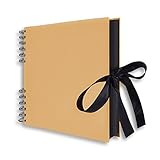 Scrapbook Photo Album with Black Page 12x9, Great for Craft Paper Mother's Day Gifts, Valentines Day Gifts, Wedding Guest Book, DIY Anniversary Travel Memory by FunSponsor