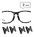 AM Landen 1.8mm 2 Pairs Black Non-Slip Silicone Nose Pads for Eyeglasses