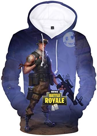 JIEFEIZHL Younth Girl Boy 3D Game Printed Sports Sweatshirt with Pockets