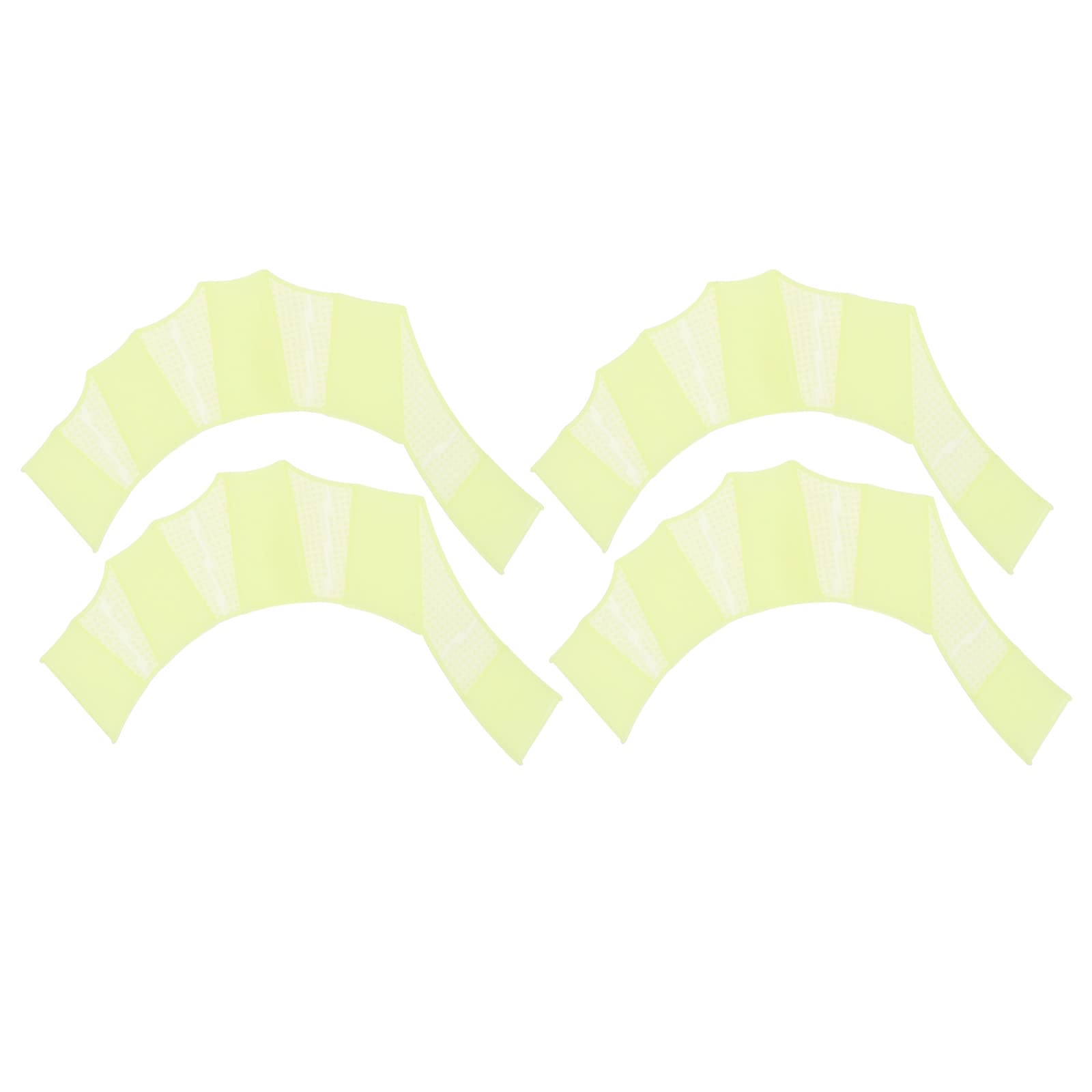 PATIKIL Silicone Swimming Gloves, 2 Pair Webbed Swim Gloves Finger Frog Type Water Resistance Gear Paddle Fins for Aquatic Training, Green, S