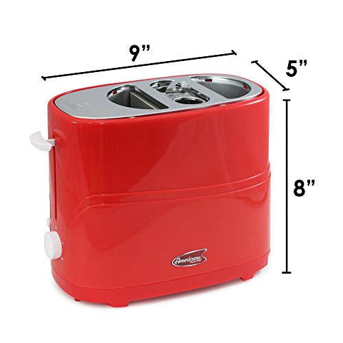 Elite Gourmet ECT542R Retro PopUp Hot Dog and Bun Toaster Cooker