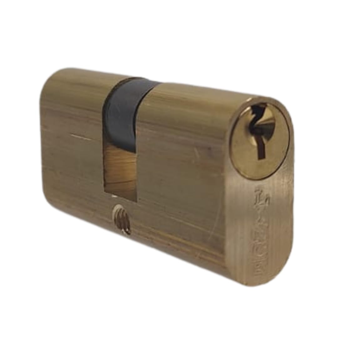 LINCE - C00 Oval Brass Cylinder C002727L 27x27 (54 mm) Long | 13 x 28 mm (0.51" x 1.1 inch) Oval | Oval Barrel with 3 Keys