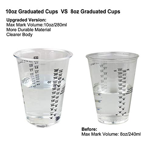 2 Plastic+Graduated+Reusable+Silicone+Measuring