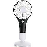 intbase Mini Handheld Fan, Personal Portable Desktop Table Cooling Fan with USB Rechargeable,for Outdoor Travel,Office Desk,Park,Bus & Kitchen (Black)