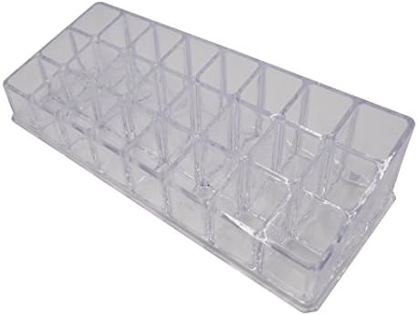 iShowYou Clear Acrylic 24 Lipstick Holder Display Stand Tray Cosmetic Organizer