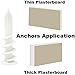 T.K.excellent Nylon Self Drilling Anchor Plasterboard Fixings with Screw Kit,100pcs