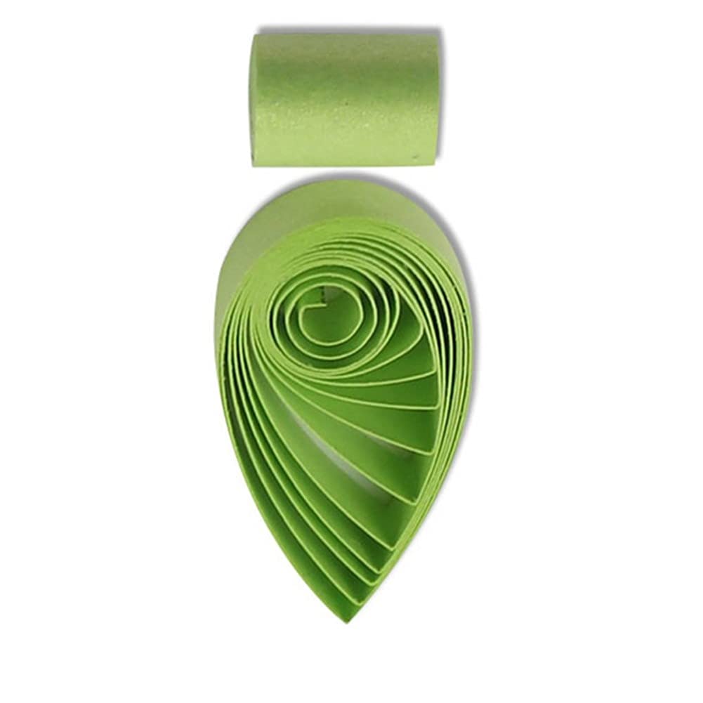 ODETOJOY Metallic Paper Quilling Metallic Paper 5 mm Strip of Quilling Paper White Gold Blue Green Black – 60 Strips, 54 cm Length (Green)