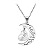 CULOVITY Big Sister Necklaces - I love you to the moon and back Pendant Necklace - the Best Gift for Women Girls