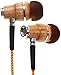 Symphonized NRG Premium Genuine Wood in-Ear Noise-isolating Headphones with Mic (Orange Stripe)