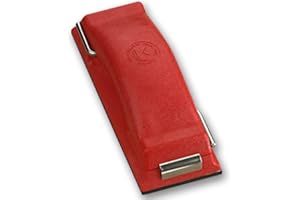 TIME-SHAVER TOOLS, INC. Sanding Block For Wood Or Autobody | Preppin' Weapon Hand Sander Is A Great Tool For Those With Big Hands Or Sore Joints | Sandpaper Won't Rip | Finish Wet Or Dry Sanding Faster | Red