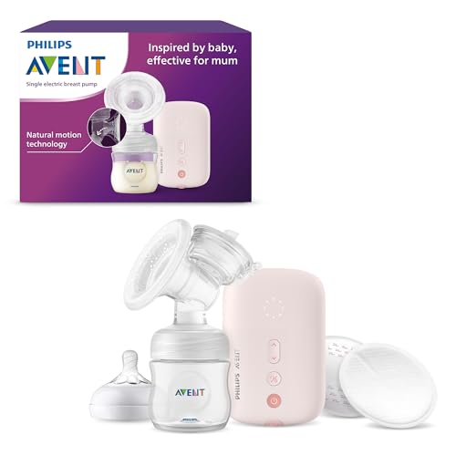 Philips Avent extractor de leche eléctrico sencillo, potencia hospitalaria, salida rápida de la leche con una comodidad natural, modelo SCF395/11, El embalaje puede variar