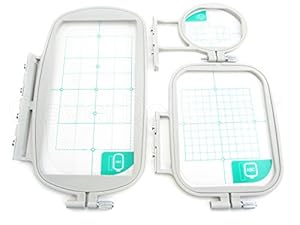 Amazon.com: 3-Piece Embroidery Hoop Set for Brother