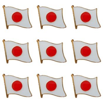 Amazon 日本 国旗 ピンバッジ 9個セット 旗 ピンズ おしゃれ バッジ