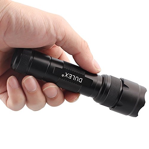 DULEX 395-410nm UV-Ultraviolet Led Blacklight Flashlight Torch with 18650 battery and charger